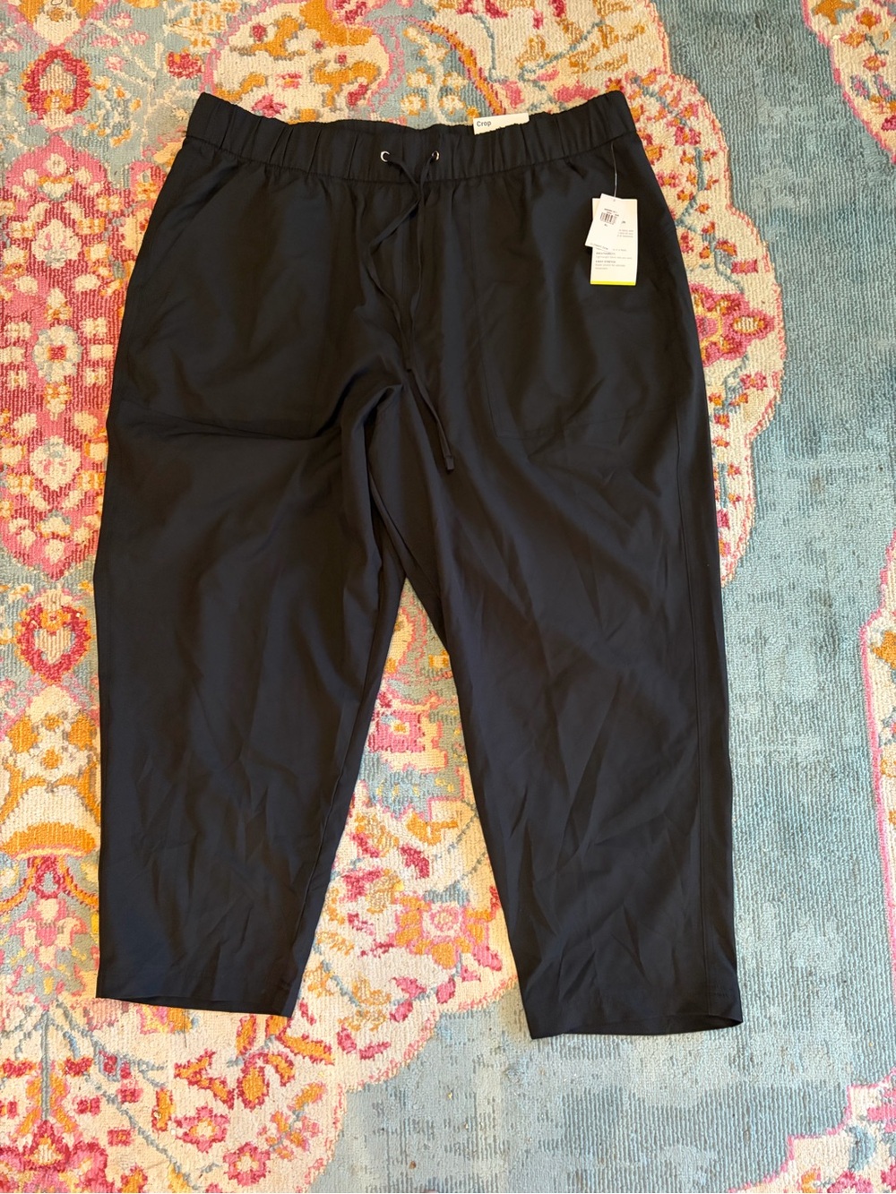Old Navy Black Women's Elastic Drawstring Jogger Pants